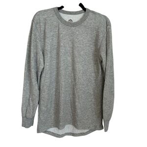 ColdPruf Women’s Gray Long Sleeve Crew Neck Hi/Lo Wool Blend Top Sz L GUC